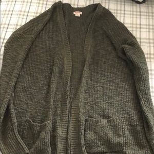 Olive Green knit cardigan